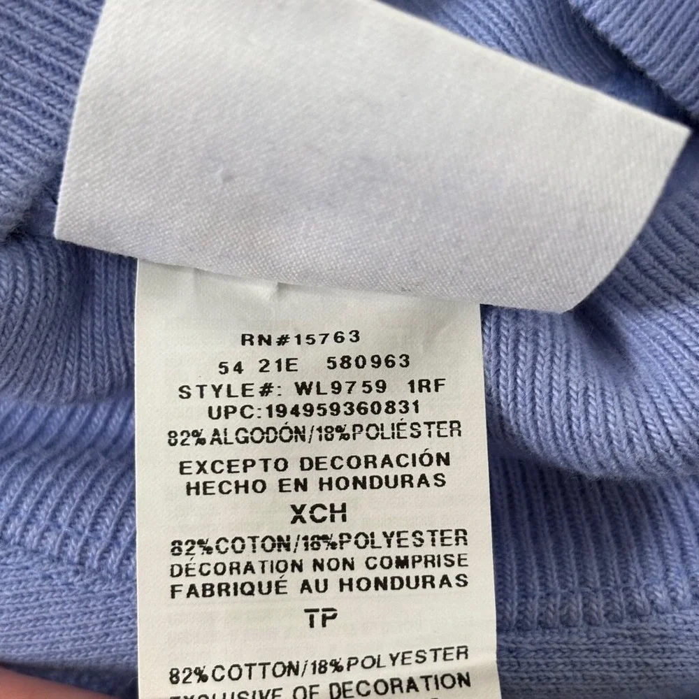 Champion Reverse Weave Oversized Sweatshirt Womens XS Periwinkle Crop Athleisure